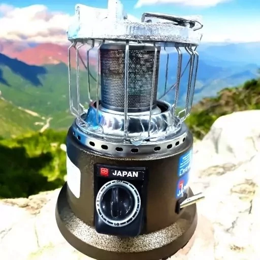 بخاری گازی ژاپنی مدل دوکاره خانگی کمپینگ کوهنوردی