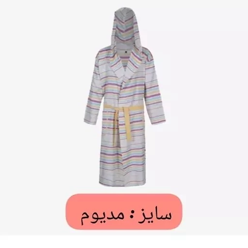 حوله یزدی تن پوش پالتویی ابراهیمی سایز مدیوم قد 110 نخی جنس 100 درصد نخ اعلا حوله تنپوش حوله پالتویی