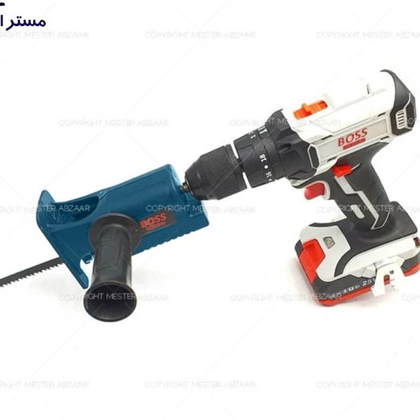 تبدیل دریل به عمودبر باس آبی ضامنی قوی جدید مبدل با دسته و تیغه عمود بر مدل BOSS 270 BLUE