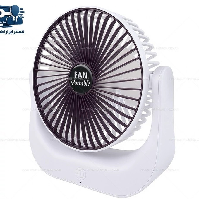 پنکه مینی فن رو میزی شارژی سه سرعته مدل FAN PORTABLE FT-903