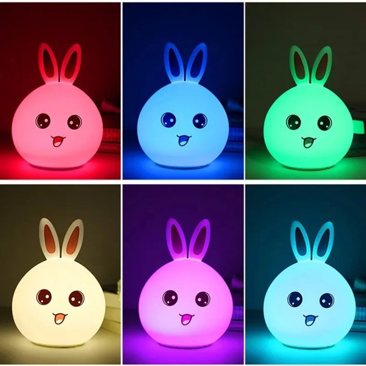 چراغ خواب سیلیکون خرگوش خندان Smiling Rabbit Silicone Night Lig