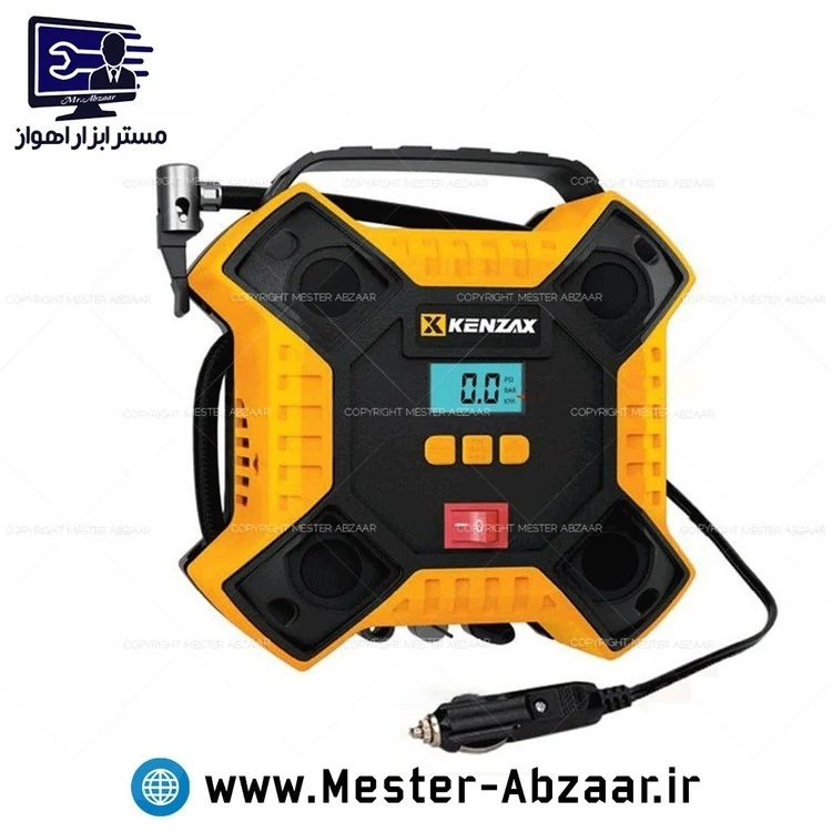کمپرسور هوا پمپ باد دیجیتال اتوماتیک فندکی کنزاکس خودرو مدل KENZAX 5416