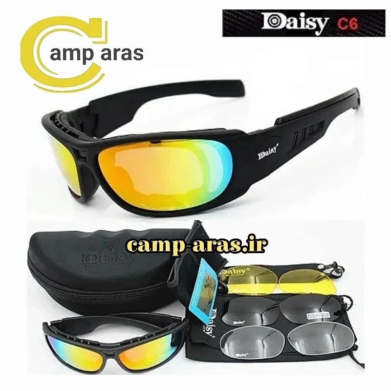 عینک کوهنوردی 4 لنز پلاریزه دایزی Daisy C6 UV400،