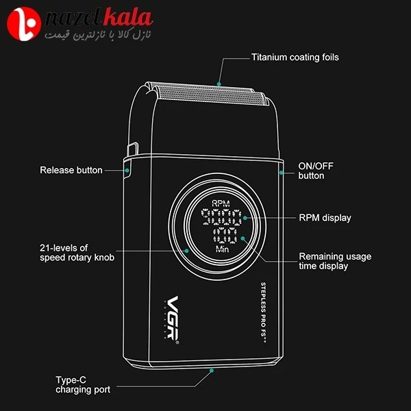 شیور و ریش تراش وی جی آر مدل V-377