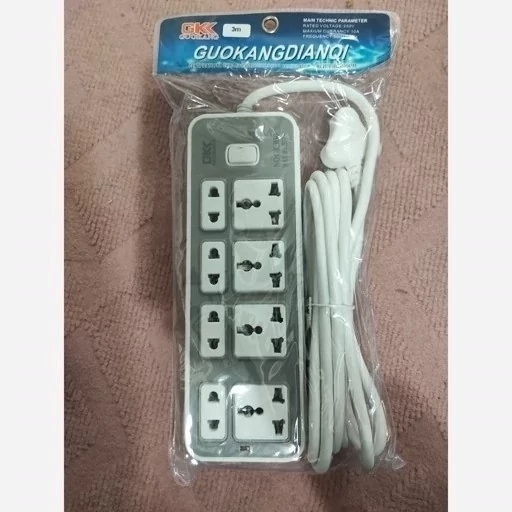 سیم سیار و سه راهی برق هشت پریز guokang .سه متری