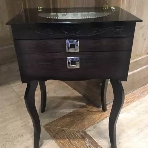 جعبه چوبی کنسول سرویس قاشق و چنگال 24 نفره کیفیت عالی پایه دار مارک دالتون