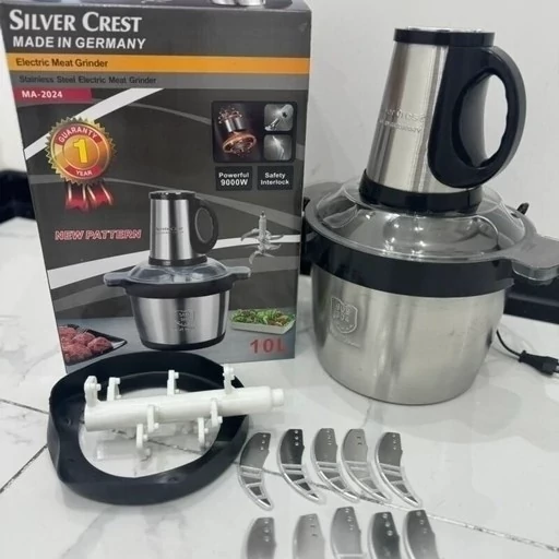 خردکن 10 لیتری سیلور کرست آلمان- 10 تیغه - موتور بزرگ 9000W