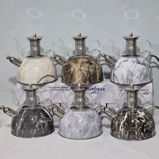 کتری قوری سوتی یونیک UNIQUE  (6 رنگ) وارداتی (3 لیتر) (0.6 لیتر)