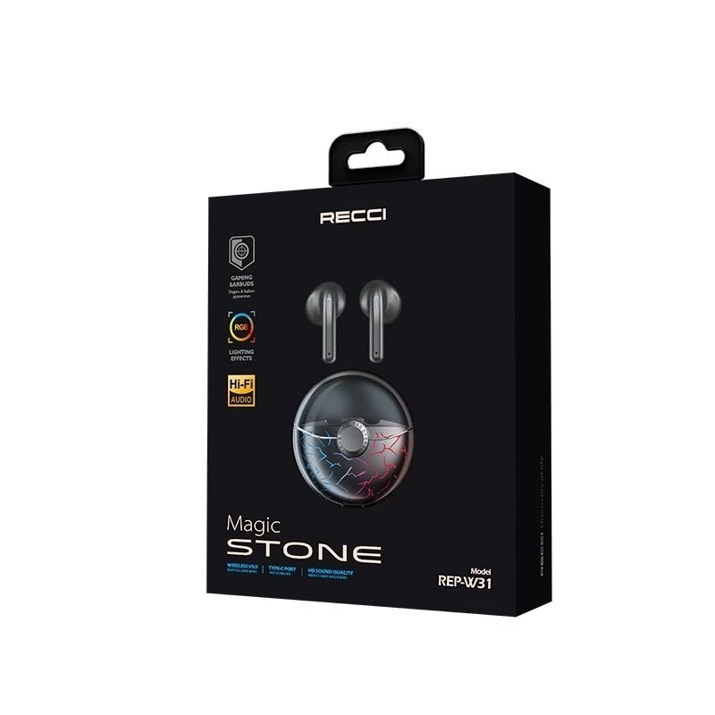 هندزفری بلوتوثی رسی مدل W31  ایرپاد رسی  Recci REP-W31 bluetooth Earbuds