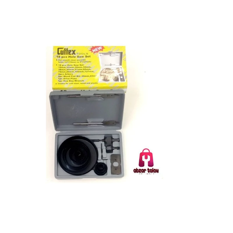 جعبه (ست) گردبر 18 پارچه کاتکس CUTTEX مدل M001