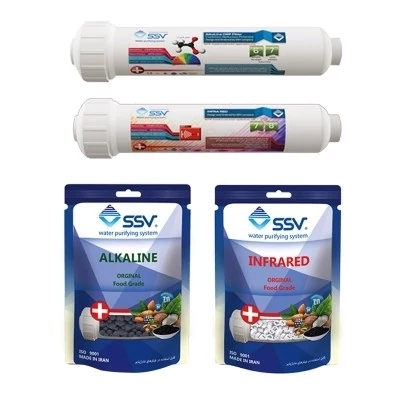 فیلتر دستگاه تصفیه آب اس اس وی مدل A.I مجموعه 2 عددی به همراه شارژ یدک  58