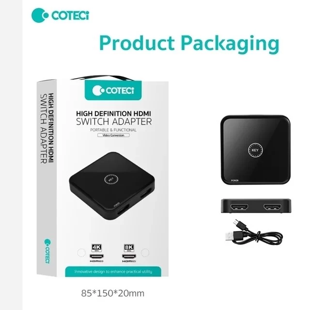 مبدل HDMI کوتسی OF-036 Coteci OF-036 HDMI 2x1 Switch