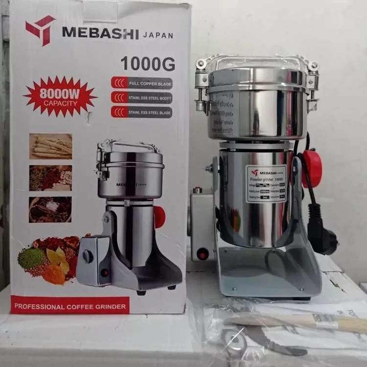 آسیاب صنعتی مباشی ژاپن- ظرفیت 1 کیلویی- 8 تیغه طلایی- قدرت 8000W وات