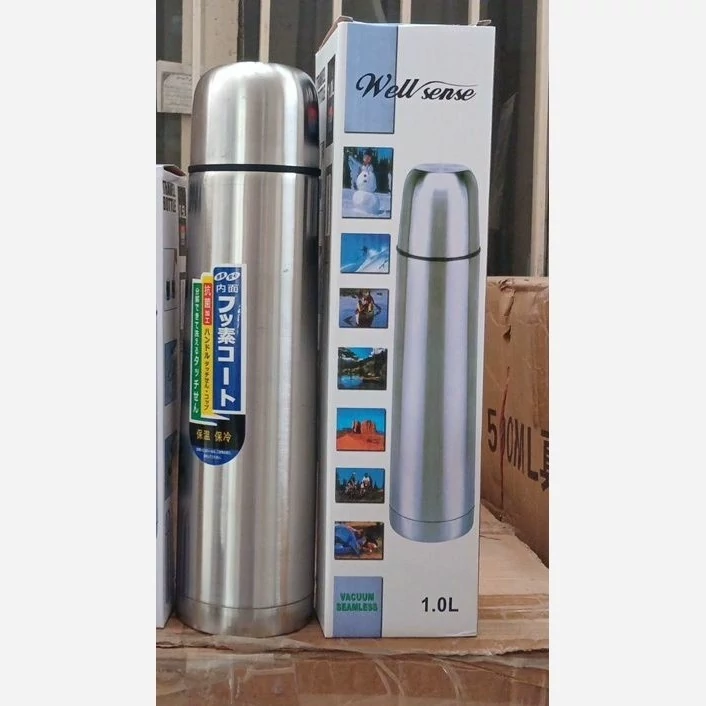فلاسک آب استوانه ایی استیل Well sense