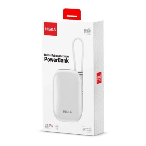پاوربانک هیسکا مدل HP-132PD ظرفیت 10000 میلی آمپرساعت با شارژ سریع PD