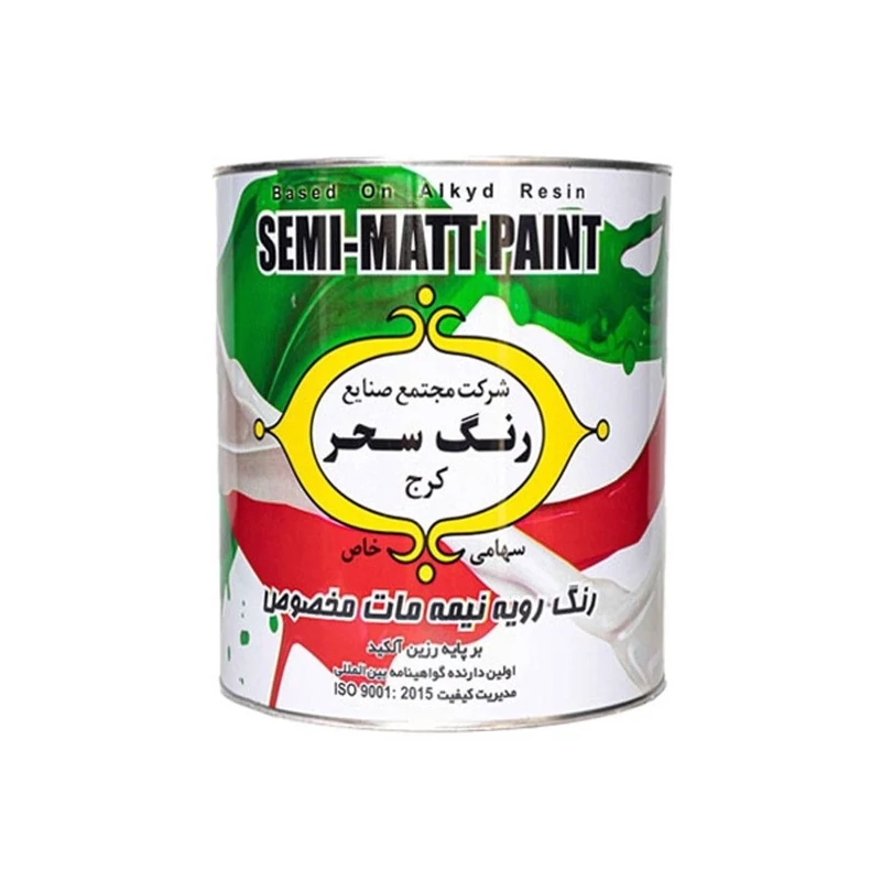 رنگ روغنی نیمه براق آلکیدی سحر 4 کیلویی