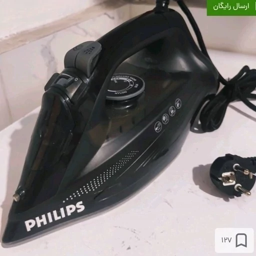اتو بخار فیلیپس با بخار دهی و گرمای عالی وکفی نانو سرامیک و چرخش سیم 360درجه با رنگ بسیار زیبا و شیک