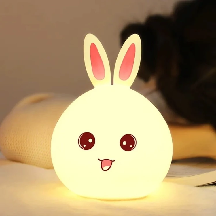 چراغ خواب سیلیکون خرگوش خندان Smiling Rabbit Silicone Night Lig