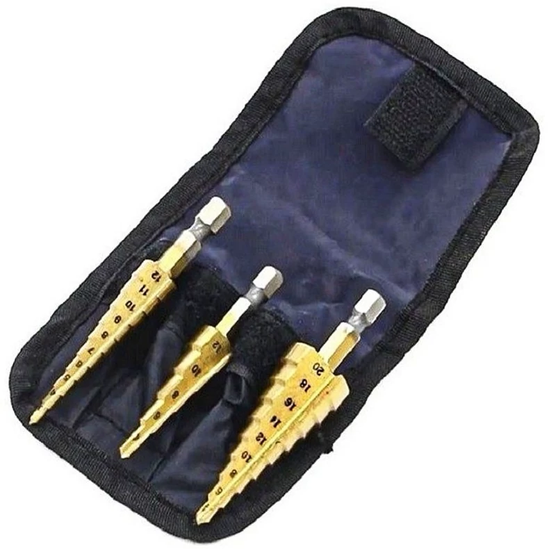 مته کاجی مخروطی مجموعه 3 عددی کیفی