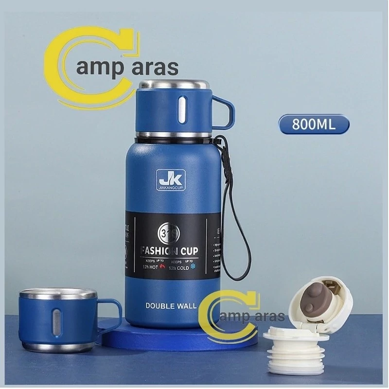 فلاسک دوجداره 800 میل لیتر جی کی استیل JK 316 SUS