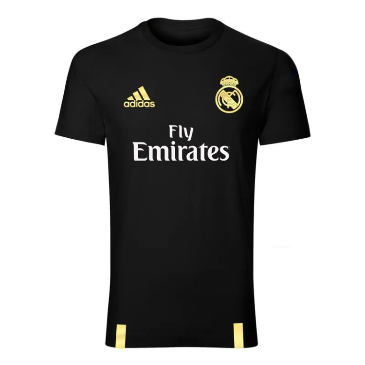 تیشرت آستین کوتاه مردانه یقه گرد طرح رئال مدل i8978 مشکی لوگو پرس حرارتی کره ای