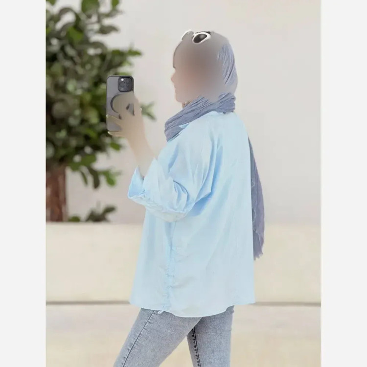 شومیز ساینا زنانه جنس داکرون درجه یک فری سایز تا 46 در رنگبندی متنوع