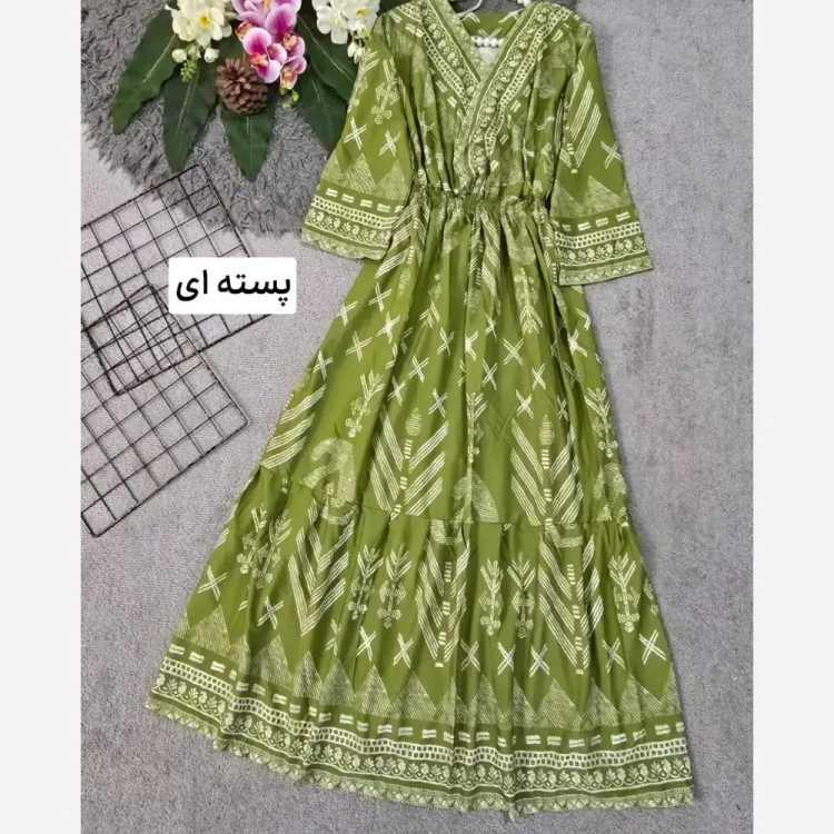 پیراهن ساحلی سنتی زنانه جنس الیزه فری سایز 38 تا 46