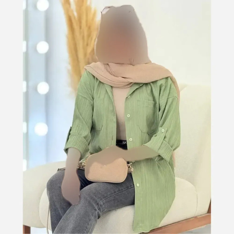شومیز مانتویی شیما 278 سوپر آیوا فری سایز 38 تا 46 زنانه