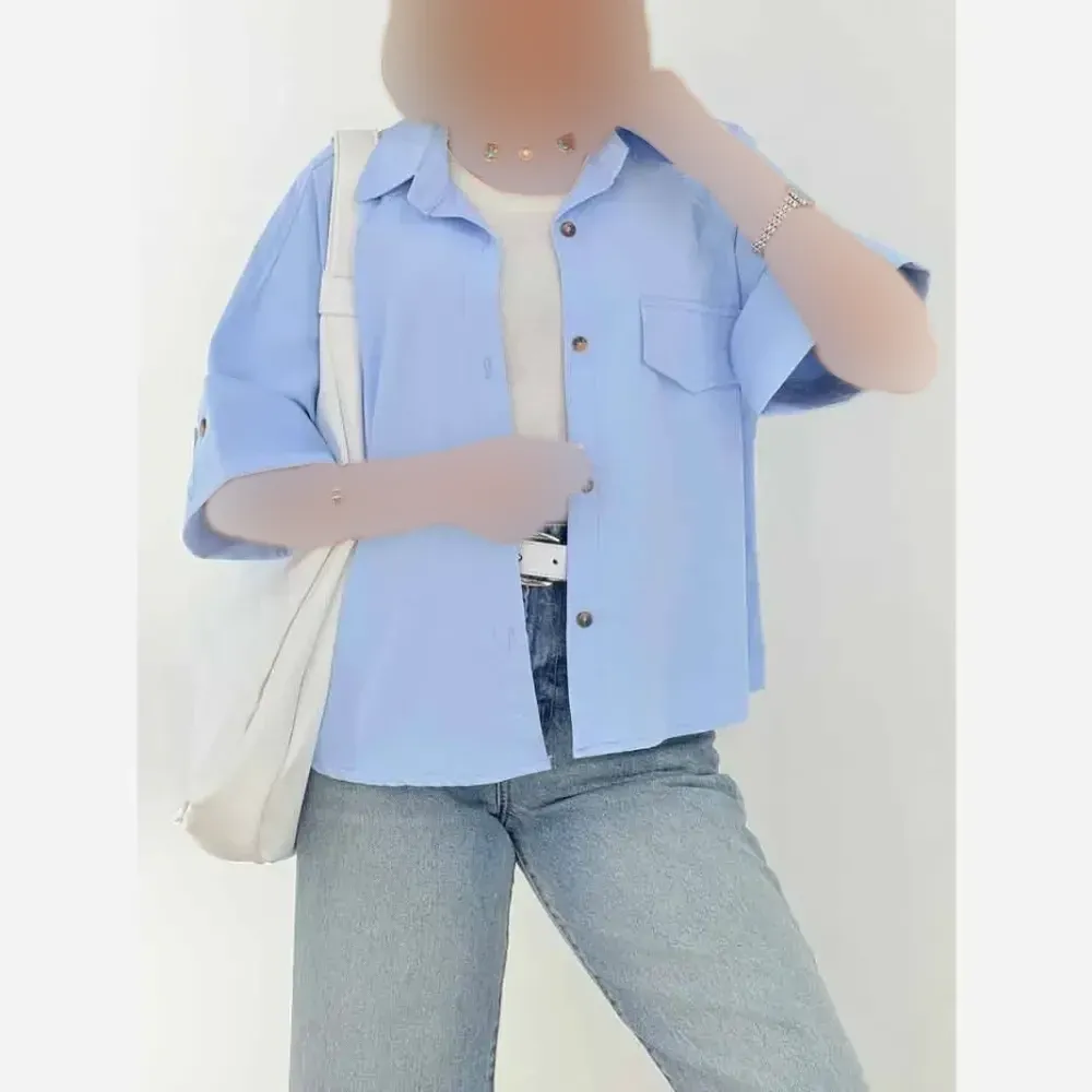 شومیز زنانه مدل بیتا جنس شانتون اسلپ در 5 رنگ متنوع سایز 1 و 2