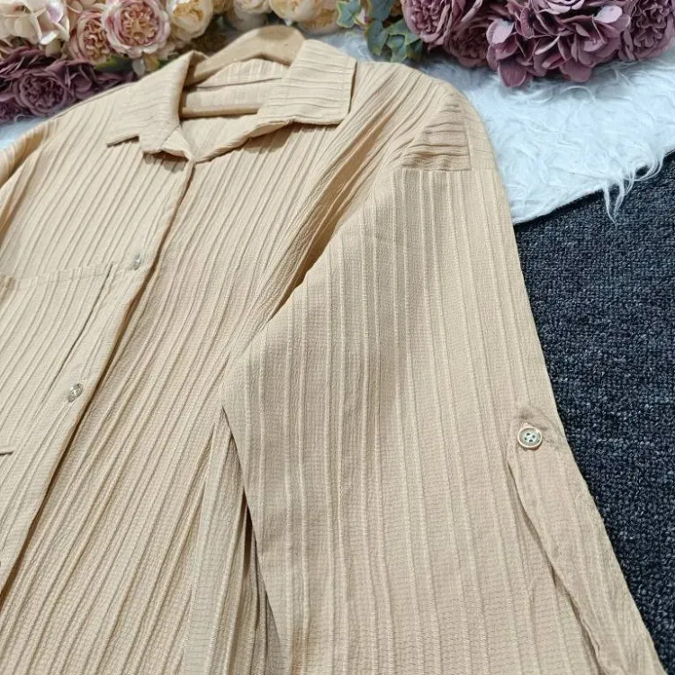 شومیز مانتویی زنانه مدل شیما جنس سوپر آیوا فری سایز 38 تا 46