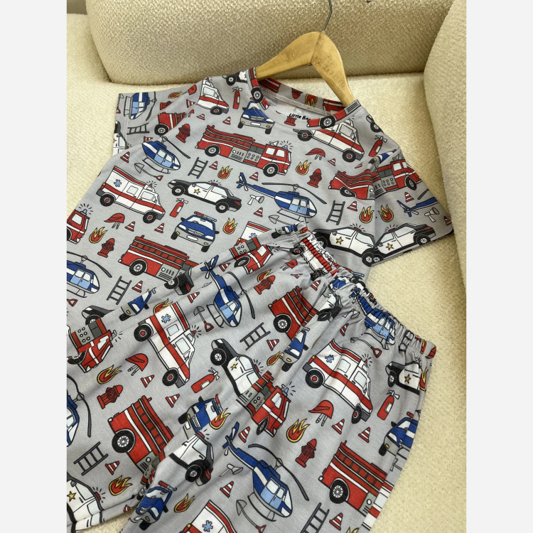 ست تیشرت و شلوار راحتی پسرانه نخ پنبه مناسب 7 تا 15 سال