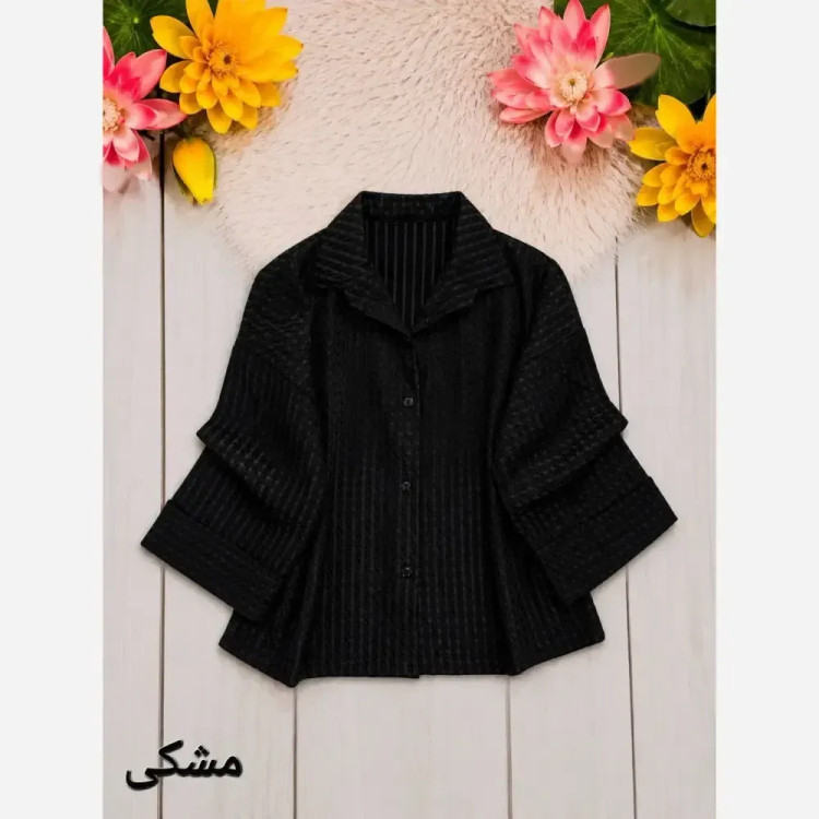 شومیز مجلسی زنانه الیزه آستین حریر منجوق دوزی شده