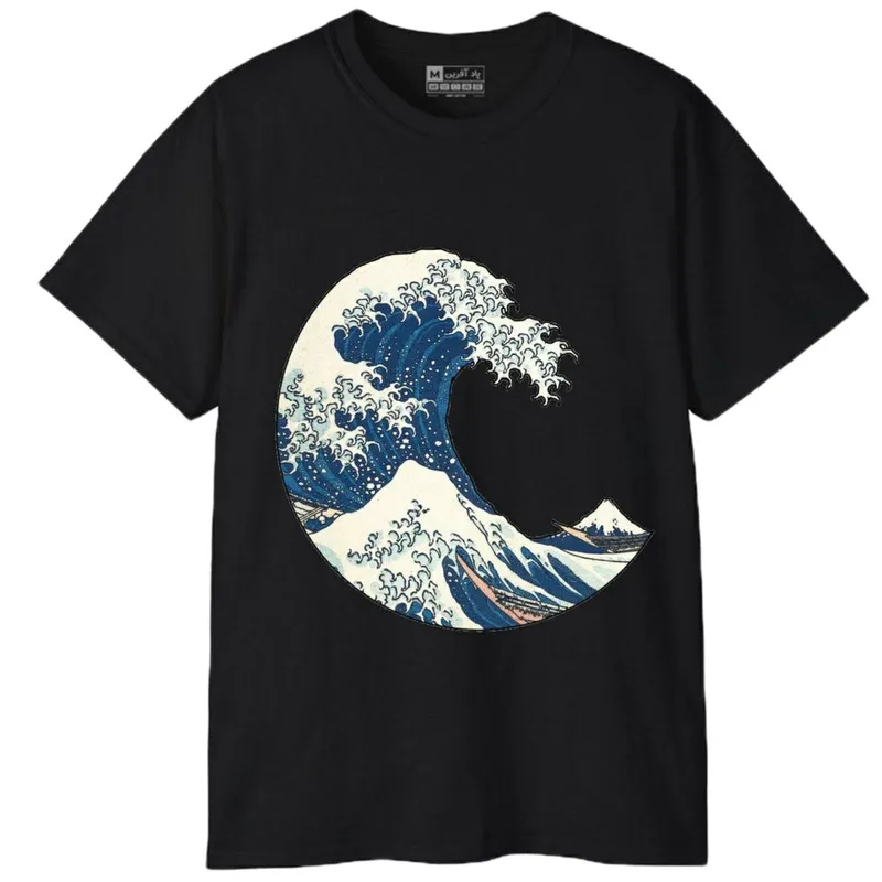 تیشرت آستین کوتاه مردانه مدل ماه دریا کوه کد 768 جنس نخ و پلی استر
