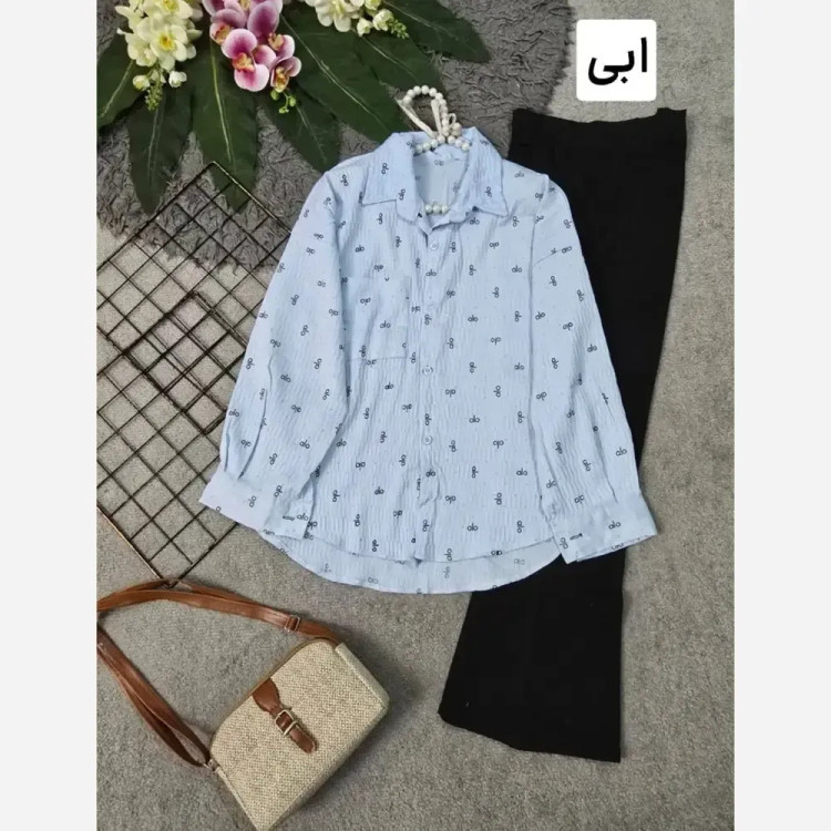 شومیز زنانه نگین دار جنس ینزی فری سایز رنگ پاستیلی