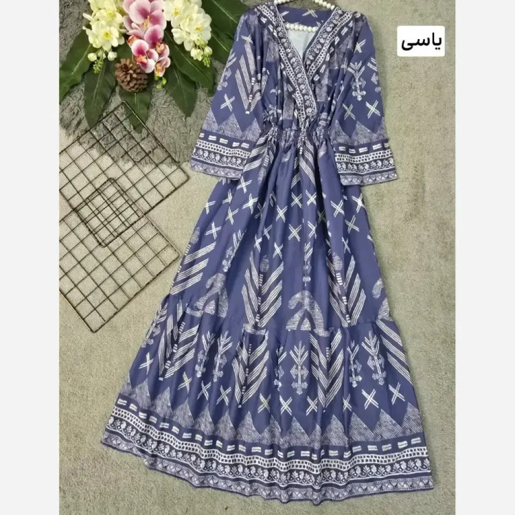 پیراهن ساحلی زنانه طرح سنتی جنس الیزه فری سایز 38 تا 46