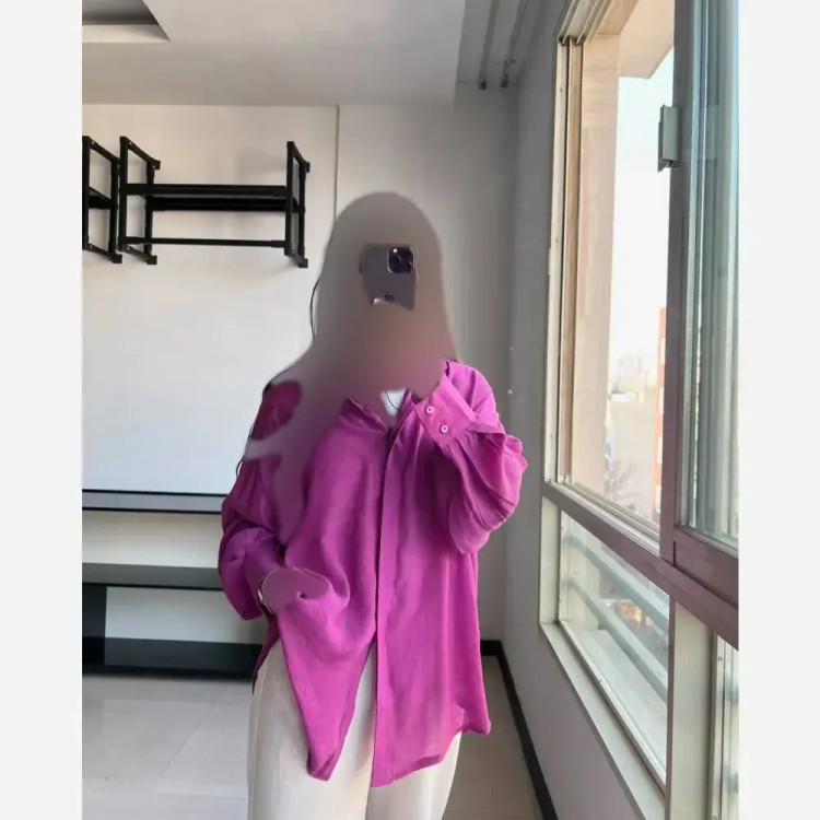 شومیز زنانه مدل مدادرنگی جنس وال اسلپ سایز 36 تا 46