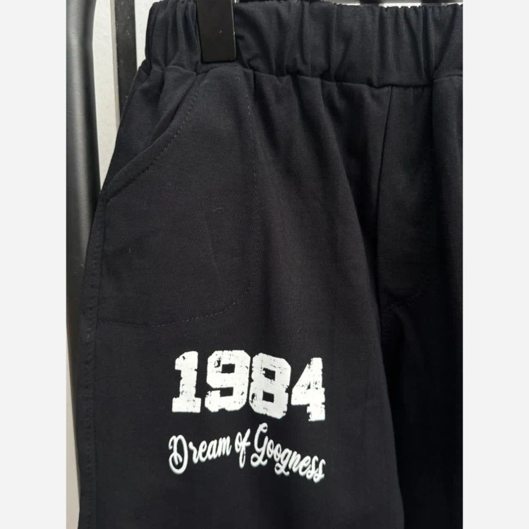 ست تیشرت و شلوارک پسرانه طرح 1984 جنس پنبه لاکرا