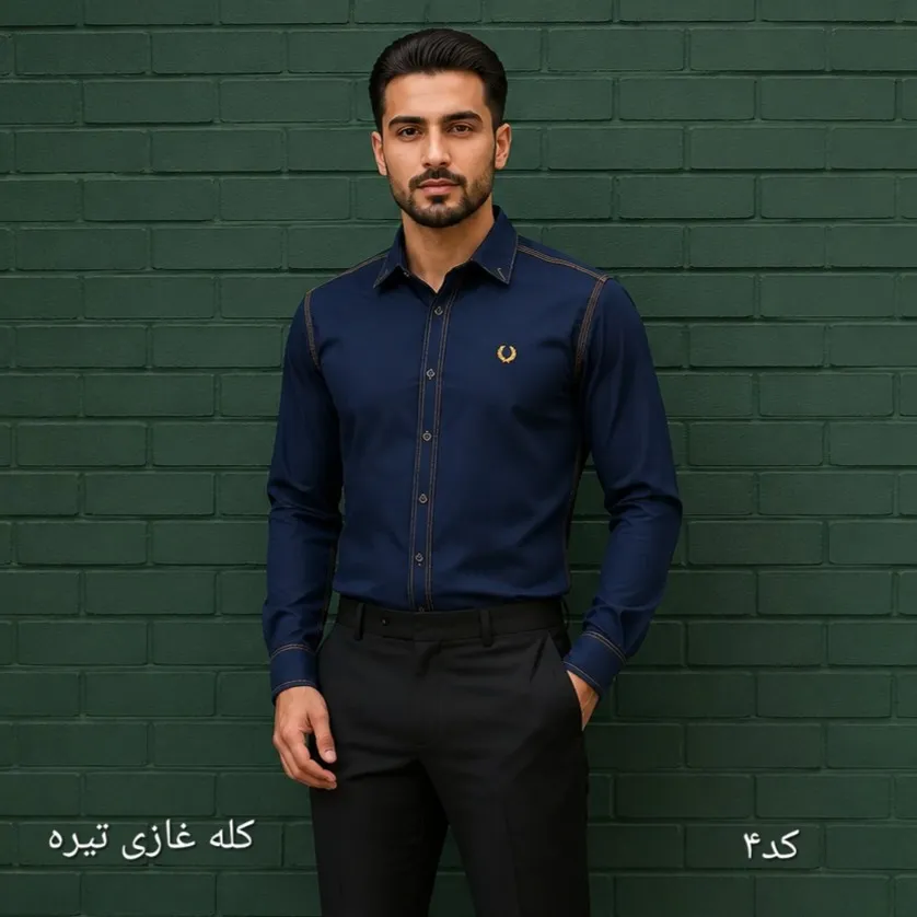 پیراهن مردانه بنگال کشی اندامی آستین بلند در رنگبندی متنوع