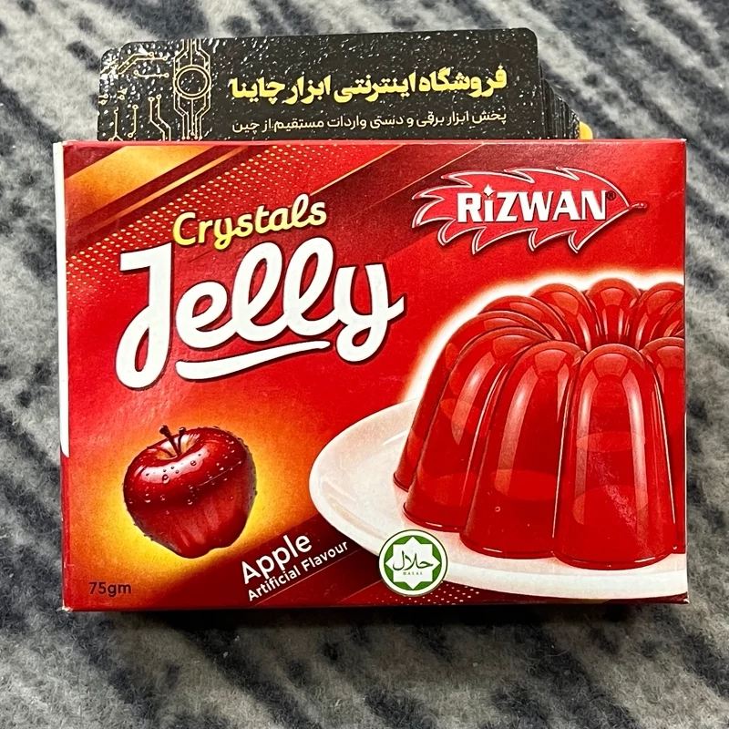 پودر ژله (خارجی) رضوان با طعم سیب (پاکستانی)