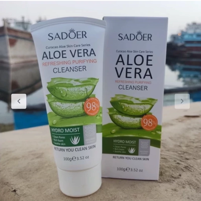 فوم شستشو صورت سادور (Sadoer) آلوئه ورا 100 میل پاکسازی و آبرسان