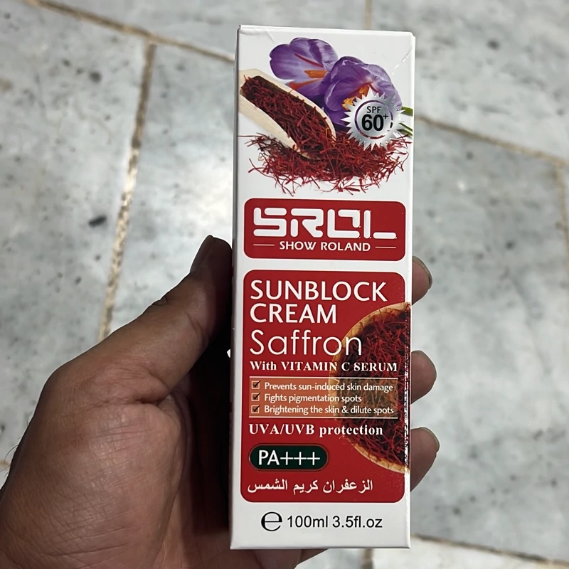 ضد آفتاب زعفران SROL (SPF 60+، روشن کننده)