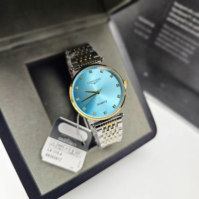 ساعت مچی زنانه اورجینال لونجین بند استیل رنگ ثابت ضد اب کیفیت عالی LONGINES