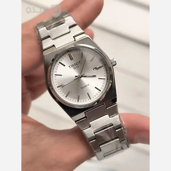ساعت مچی مردانه تیسوت رنگ ثابت قفل پروانه ای مخفی روزشمار فعال کیفیت عالیTISSOT