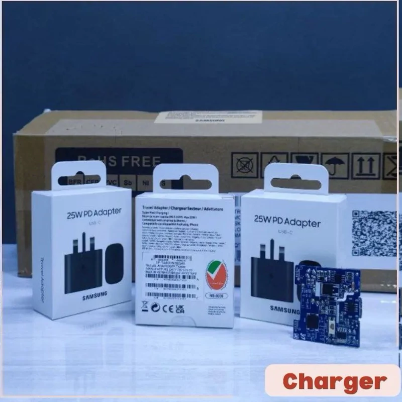 شارژر سامسونگ 25w اصل(فست شارژ).سریال اصلی گارانتی تعویض یک ماهه