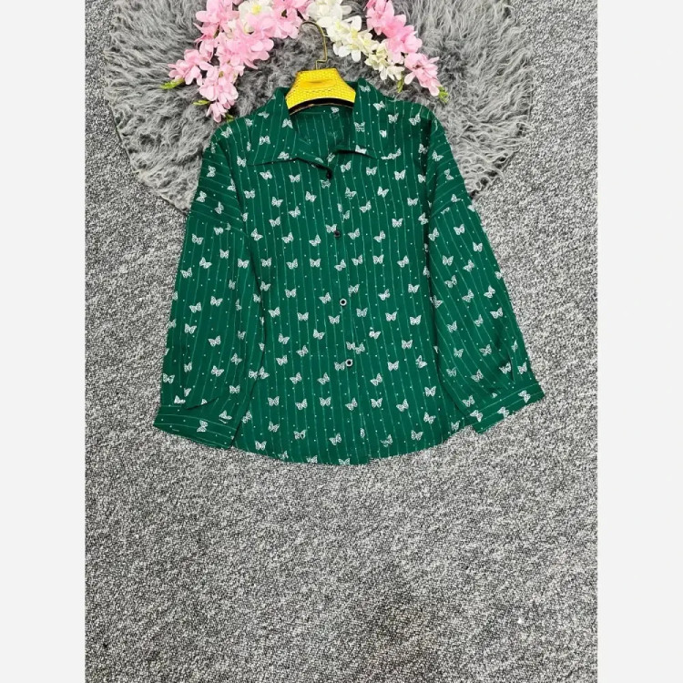 شومیز پروانه ای شیشه ای درجه یک فری سایز