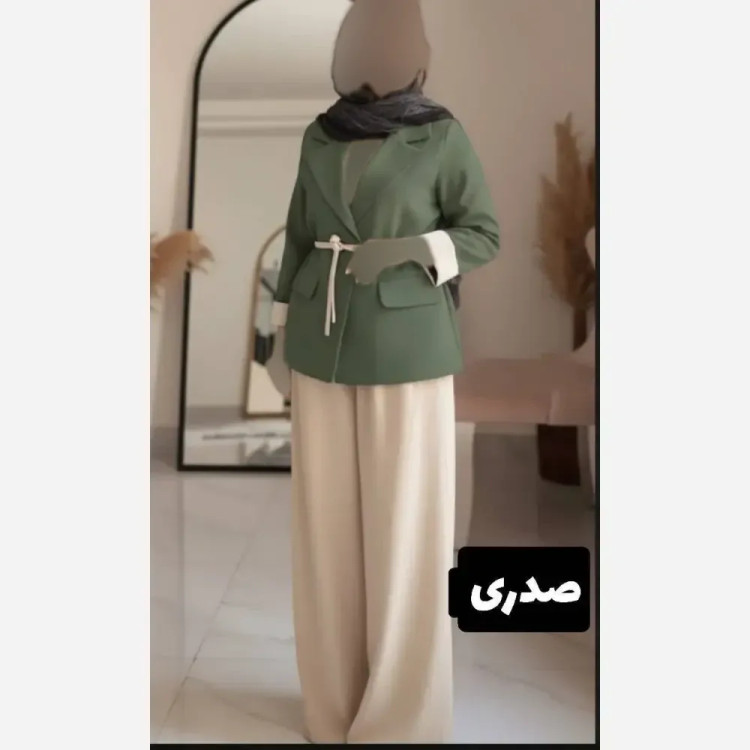 کت و شلوار زنانه مازراتی کمربند دار مدل آزیتا فری سایز
