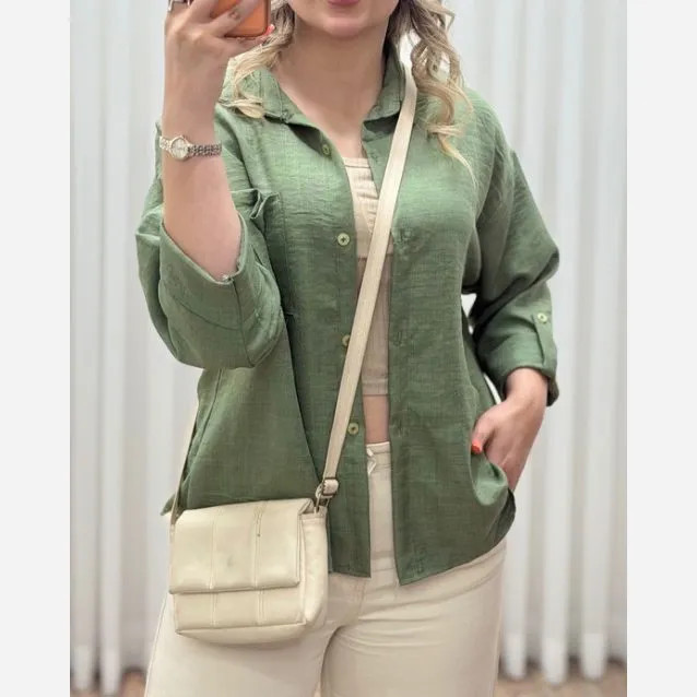 شومیز شانتون صوفیا فری سایز دورسینه 130 سانت