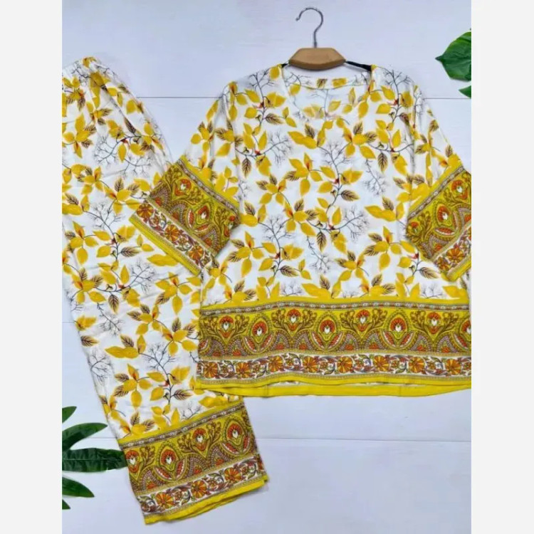ست بلوز و شلوار نخی زنانه خنک و راحت بهاره و تابستانه