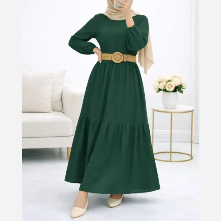 پیراهن ململ طرح آیدا یقه گره ای سایز 38 تا 48