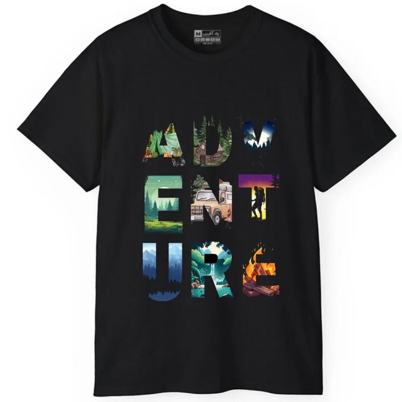 تیشرت آستین کوتاه مردانه پاد آفرین مدل کلمه انگلیسی